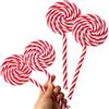 DAHI Set di 4 Lecca-Lecca Gigante di Natale in Plastica, Decorazioni Natalizie per la Casa