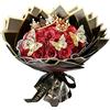 Nuvollo Glitter Roses, Artificial Roses, Bouquet Hardened with Butterfly Decoration and Ribbon, Holding Bouquet for DIY Wedding Party Valentine's Day Mother's Day