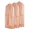 DOUZIO 3 Pezzi Custodie per Abiti Di Grande Capacità, Traspiranti, In Organza Traslucida, Copriabiti Da Armadio, Copri Abiti Lunghi, Antipolvere, Per Pellicce, Piumini E Ca(Size:Wide-130cm/51.2in,Color:Rosa)