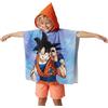 Dragon Ball Z Poncho da Bambino, Telo Mare, Asciugamano da Bagno con Cappuccio, Asciugamano da Nuoto per Ragazzi