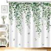 hometrixx Tenda Doccia Primavera 180 x 180 cm Acquerello Fiori Foglie Eucalipto Verde Salvia Farfalla Poliestere Impermeabile Tenda Vasca da Bagno con 12 Ganci Lavabile in Lavatrice per Casa Hotel