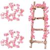 HNLMZ Ghirlanda di Vite Fiori di Ciliegio Artificiali,2 Pezzi 180cm Fiori di Ciliegio Artificiali,135 Fiori Ghirlanda di Fiori di Ciliegio per la Decor Della Festa Nuziale Nel Giardino di Casa(Rosa Scuro)