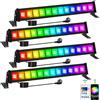 T-SUNUS Proiettore RGB da Esterno 50W, T-SUNUS Faretto LED RGB Esterno con APP Bluetooth e Telecomando, Memoria Timer Impermeabile IP66, Barra LED per Scenari Party Festa Giardino 4 Pezzi