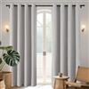 Joydeco 100% Tende Oscuranti per Interni 2 Pezzi L 140 x A 260, Lino Tende Termiche con Occhielli per Camera da Letto e Soggiorno Moderne Blackout Curtains, Bianco