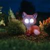 YZYOE LED solare piccola volpe luce, lampada di decorazione atmosfera all'aperto, luci di paesaggio di giardino animale volpe di resina carina.