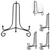 TIANLIN 4 Pezzi Porta Piatti da Esposizione, 6 Pollici Espositore per Cornici, Supporto Espositore in Ferro per Foto Pieghevole, Nero, per Piatti Decorativi, per Foto, Opere D'arte