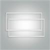 LED Universum 2 cornici in alluminio bianco per pannello LED, 120 x 60 cm, lampada da soffitto, 1200 x 600 x 43 mm