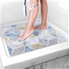 Mofonky Tappetino da doccia antiscivolo Anti-scivolo per doccia 80 x 80 cm: morbido comfort PVC Luffa doccia antiscivolo con fori di scarico - Asciugatura rapida anti-muffa Tappeto antiscivolo per doccia