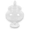 KORAT Barattolo in Vetro Trasparente con Coperchio Design Elegante in Stile Classico Contenitore Decorativo per Dolci, Confetti, Decorazioni Disponibile in 2 Dimensioni (26/32 cm) (26x18.5x18.5 cm)