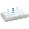 Materassimemory.eu - Cuscino Lattice e Gel Micro Forato Traspirante Formato saponetta Alto 13cm con Capsule Gel ringrescante Anallergico Anti acaro - Made in Italy