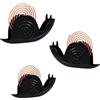 Generic 3 Pezzi Porta Zampirone Metallo lumache Porta Zampirone Bobina per Zanzare Porta Spirale antizanzare(Nero,3 PCS)