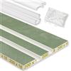 INNOVATE Binario tenda soffitto Cartongesso [incl. copertine e inserti] Profilo alluminio per LED striscia e Tende per interni I Bastone tenda Cucina bagno salotto Bastoni tende (2 Binari, 200 cm)