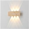 KUNYOS Lampada da parete a LED da giardino in pietra chiara, comodino impermeabile, applique retrò, apparecchio di illuminazione, decorazione domestica for interni(22cm-outdoor)