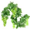 Woohome Decorativi Realistici Uva Grappoli, Uva Plastica Decorazione Artificiale, 12 Pz Viti Artificiali con 4 Spiedini per Cucina Decorazione di Nozze Fotografia Giardino