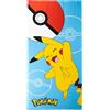 Pokémon Telo Mare per Bambini - Asciugamano Piccolo con Stampa Pikachu - Colore Blu - 70 x 140 cm - Realizzato in 100% Poliestere da 240 gsm