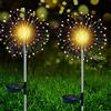 ZVO Luci Solari per Giardino, 2 Pezzi 150 LED Lucine da Esterno Energia Solare Fuochi d'artificio, Lampadine Decorazioni con Impermeabile per Vialetto Prato Matrimoni Recinzione(Bianco caldo)