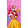 CARTOON Telo Mare Bambina Principesse 70x140 cm Asciugamano Microfibra 100% Poliestere Asciugatura Rapida Telo Spiaggia Piscina Rosa con Fiocchi Corona e Castello Disney Idea Regalo