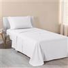 Caleffi - Set Lenzuola Piazza Mezza Cotone 130x200x28 - Completo Lenzuola Angoli Una Piazza Mezza - Lenzuolo Sopra 190x285 + Sotto 130x200x28 + 1 Federe 50x80 - Morbido, Traspirante e Ipoallergenico
