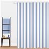 GCIREC Tenda Doccia, 180x200cm, Bianco e Azzurro Minimalismo Moderno Strisce Verticali Impermeabile Tessuto Macchina Lavabile Tenda da Bagno con Ganci