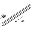 ledscom.de Set di 2 apparecchi LED sottopensile SIRIS nero opaco, con dimmer touch, piatto, ciascuno 90cm, ciascuno 1044lm, bianco