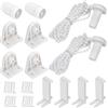 Jesustree 2 Set Staffa per Tende a Rullo 17mm Kit di Riparazione Senza Foratura con Accessori Completi in Plastica Resistente Catenella Perline Facile Installazione per Tende Oscuranti