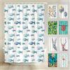 arteneur Tenda da Doccia Antimuffa 150x200cm Pesci Blu | Tessuto riciclato, OEKO-TEX 100, lavabile 40°C, oscurante, impermeabile, orlo appesantito, con 10 anelli riciclati