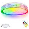 YRHome 60W Plafoniera LED con Effetto Cielo Stellato, Lampada da Soffitto in Acrilico Ø50CM, Dimmerabile RGB, con Telecomando, 2800-6500K, Illuminazione da Soffitto Creativa a Stelle, Rotonda per