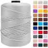 CAMAL Cordino per Borse Uncinetto Macramè Filo 3mm Filo Poliestere 170m Corda Macrame Filato per Borse Uncinetto Spago Colorato Corde Colorate per Artigianato, Lavoro a Maglia (Grigio Chiaro)