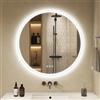 S'bagno Rotondo Specchio Bagno con Luce 70cm, Specchio Bagno LED con Bluetooth, Antiappannamento, 3000K/4000K/6500K, Dimmerabile, Vetro Temperato HD, Funzione di Memoria, IP44