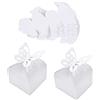 Wuuooei Confezione Regalo Scatola, 50 Pezzi Scatole di Carta per Regalo, Scatole Caramelle Farfalla, Scatole di Caramelle per Matrimonio, Ideale per Caramelle, cioccolatini, Gioielli, Regali Piccoli(Bianco)