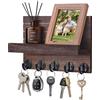 Kldgris Portachiavi da Parete, Portachiavi da Muro in Legno, con 5 Ganci per Chiavi, Appendi Chiavi Ingresso, per Ingresso, Cucina, Ufficio, Soggiorno (marrone)