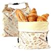 VETOLAKA 2 sacchetti per pane in cera d'api, 43 cm x 33 cm, in lino, riutilizzabili, con cera d'api e lino, per pane e prodotti da forno (nessuna cerniera)