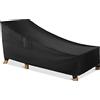 WLEAFJ Copertura per chaise longue da patio, impermeabile, resistente, per sedie da salotto, colore nero, copertura per mobili da patio, 198 x 86 x 81 cm (lunghezza x larghezza x altezza)