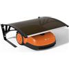 VOUNOT® Garage per Robot Tagliaerba 104×80×45 cm con Piedini in Metallo, Tettoia Protettiva per Robot Rasaerba, Resistente alle Intemperie e ai Raggi UV, per Giardino e Prato, Marrone Scuro
