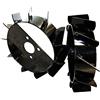 Bricoferr PT60003 Ruota Metallica 60 mm (Puntelli motozappa), Nero., 1 Pezzo
