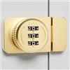 BBTISG Serratura con password senza chiave per installazione senza foratura, serratura con codice meccanico a 3 cifre, serratura digitale con pulsante per porta dell'armadio in vetro, armadietto, porta
