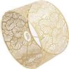 Miokycl Paralume Moderno Semplice Decorativo per Lampade E14 E27 - Oro, Ferro, Cilindrico, Foglia