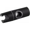 HIKOO DAILY Supporto per soffione doccia, in ABS nero, rotazione a 360°, asta di sollevamento, staffa regolabile (nero, 25 mm)