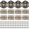 EupHHonycs 12 cerniero dal design retrò piccole per scatole di legno per gioielli gancio destro inciso cerniere angolari cerniere in bronzo con kit di viti abbinate