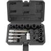 TECPO Set di chiavi a bussola per pinza freno, 17 pezzi, compatibile con Audi, BMW, Ford, Mercedes, Opel, Porsche, VW