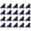 HAXIHA 20 Pezzi Connettore Pneumatico 12mm T-Type Raccordi pneumatici Raccordi a Pressione Kit Raccordi Pneumatici 3 vie Connettore Push-in Raccordi Rapidi Aria Compressa (PE-12)