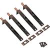 Zerniple Serratura porta chiavistello scorrevole a scomparsa in acciaio inossidabile da 20,3 cm con viti bronzo rosso (4 pezzi)