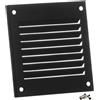 Steinberg14 Griglia di Ventilazione Rettangolare 100x100 mm - Griglie di Aerazione in Metallo Antracite - Serranda di Scarico dell'aria con Zanzariera - Copri Bocchetta Interna a Parete e a Soffitto