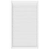 DecoMeister Porte a Lamelle in Legno 594x993 mm Confezione da 1 - Porta Lamella Pino Massiccio - Anta per Armadio a Persiana Aperta - Frontali Mobili e Antine per Guardaroba - Preverniciato Bianco