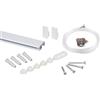 STAS Picture Hanging Systems Binari per appendere quadri Bianco / 200cm (2x 100cm) STAS cliprail Pro (45kg) - Sistema per appendere quadri, Set completo con ganci e corde