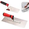 Aicharynic Set di 2 spatole da muratore in acciaio inox, con manico in gomma, per stucco, per calcestruzzo, intonaco