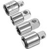 QUARKZMAN 4 Pezzi Set Adattatore Per Presa Ad Impatto 3/8 A 1/4 3/8 A 1/2 Riduttore Standard SAE Convertitore Ad Impatto Cricchetto Chiave A Cricchetto, Argento