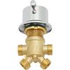 Desnysmf Valvola per doccia a 4 vie, valvola di miscelazione per doccia, rubinetto per acqua calda fredda, valvola a 4 vie, G1/2, con manico, ≤ 0,5 mpa