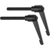 QUARKZMAN 2Pz M10 x 80mm Manopole Regolabili con Filettatura Maschio Nero | Pulsante di Rilascio Rapido, Chiavistello Girevole, per Macchine Tornio
