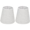Alvinlite Paralumi per lampadari, paralumi, set di 2 paralumi, clip per paralumi a campana per sostituzione di lampade a sospensione per lampadari da terra(Bianco)